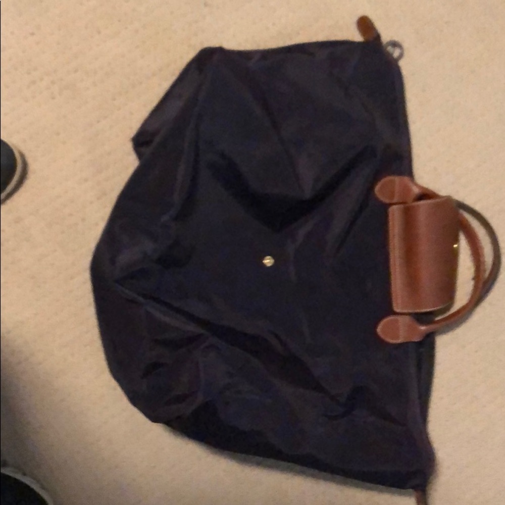 Longchamp weekend tote.  Eggplant color.  Perfect